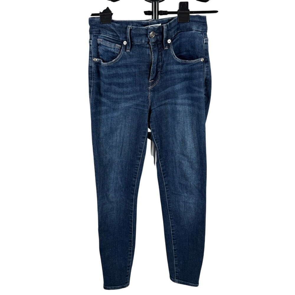 Good American Good‎ Legs Crop Jeans Size 2 Stretch Skinny Mid Rise